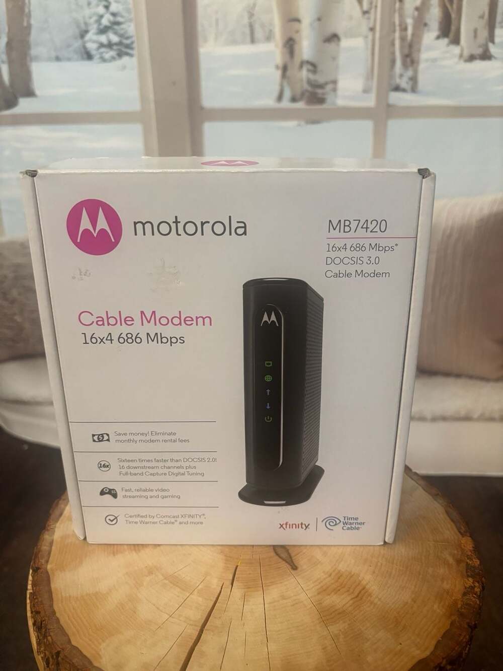 Motorola MB7420 Docsis 3.0 Cable Modem 16x4 686 Mbps